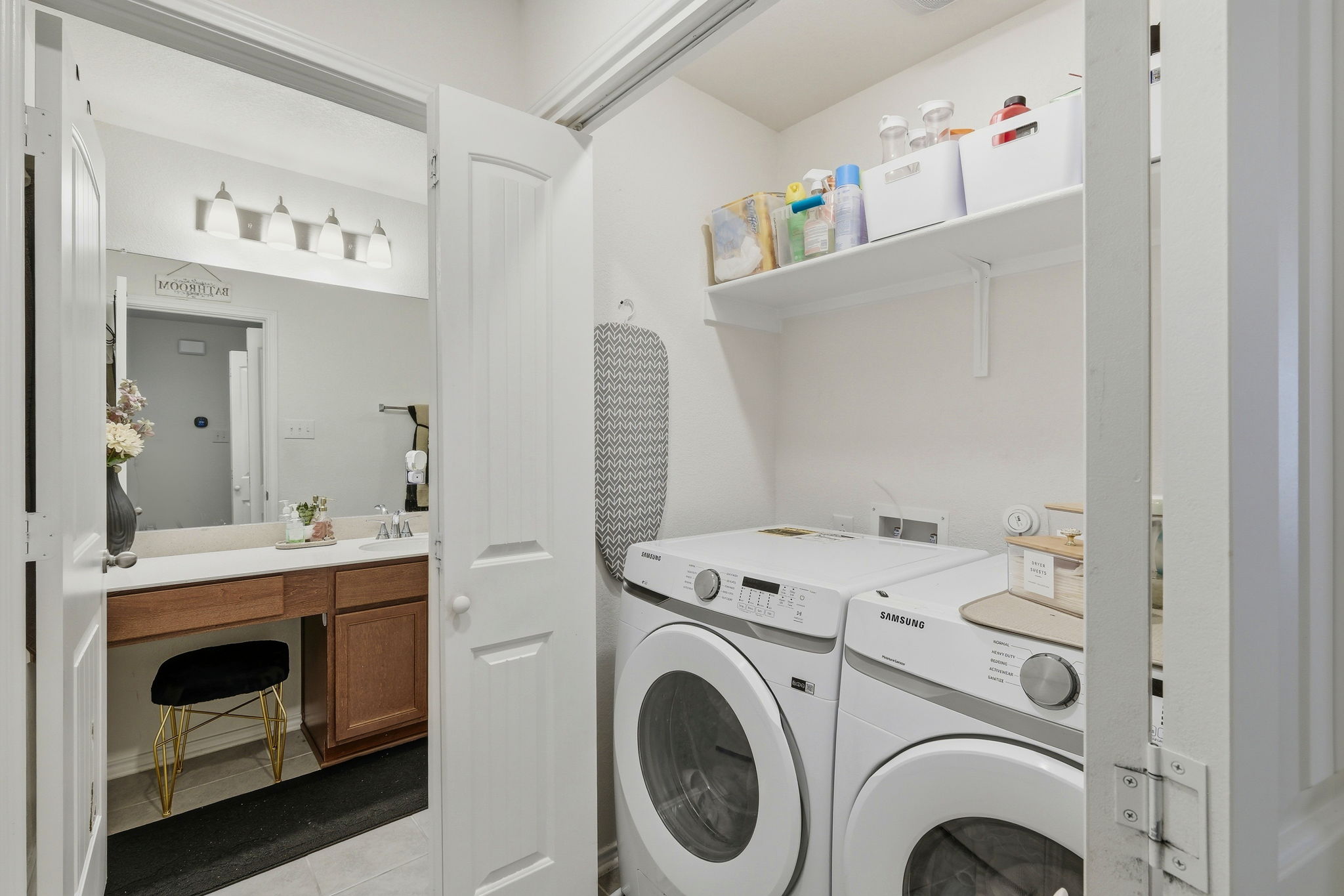 220 Lucky Texan Road Jarrell, TX 76537 - Photo 11 of 19 A well-appointed laundry area offers convenient in-unit washing and drying with ample storage space.