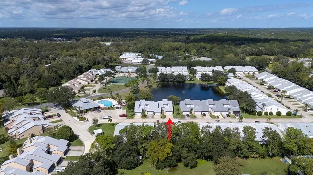 a view of lake and yard