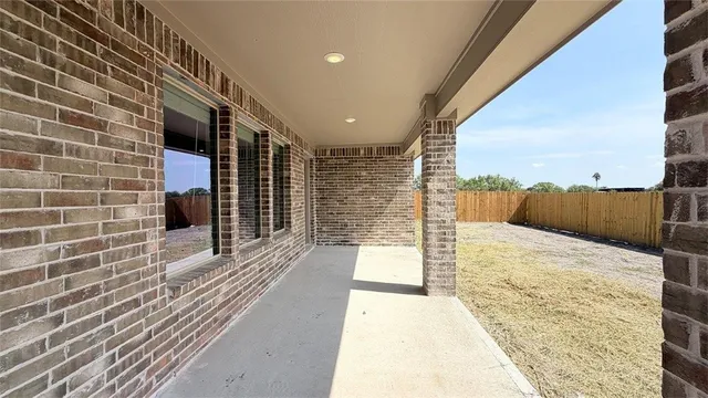 a view of an front of red wall