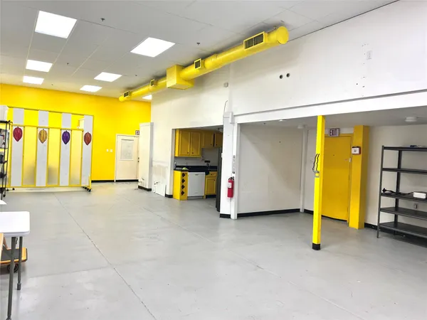 a view of a indoor garage