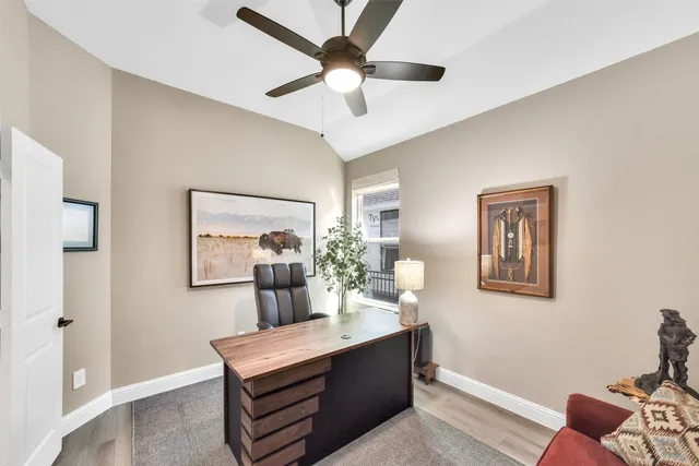 a room with furniture