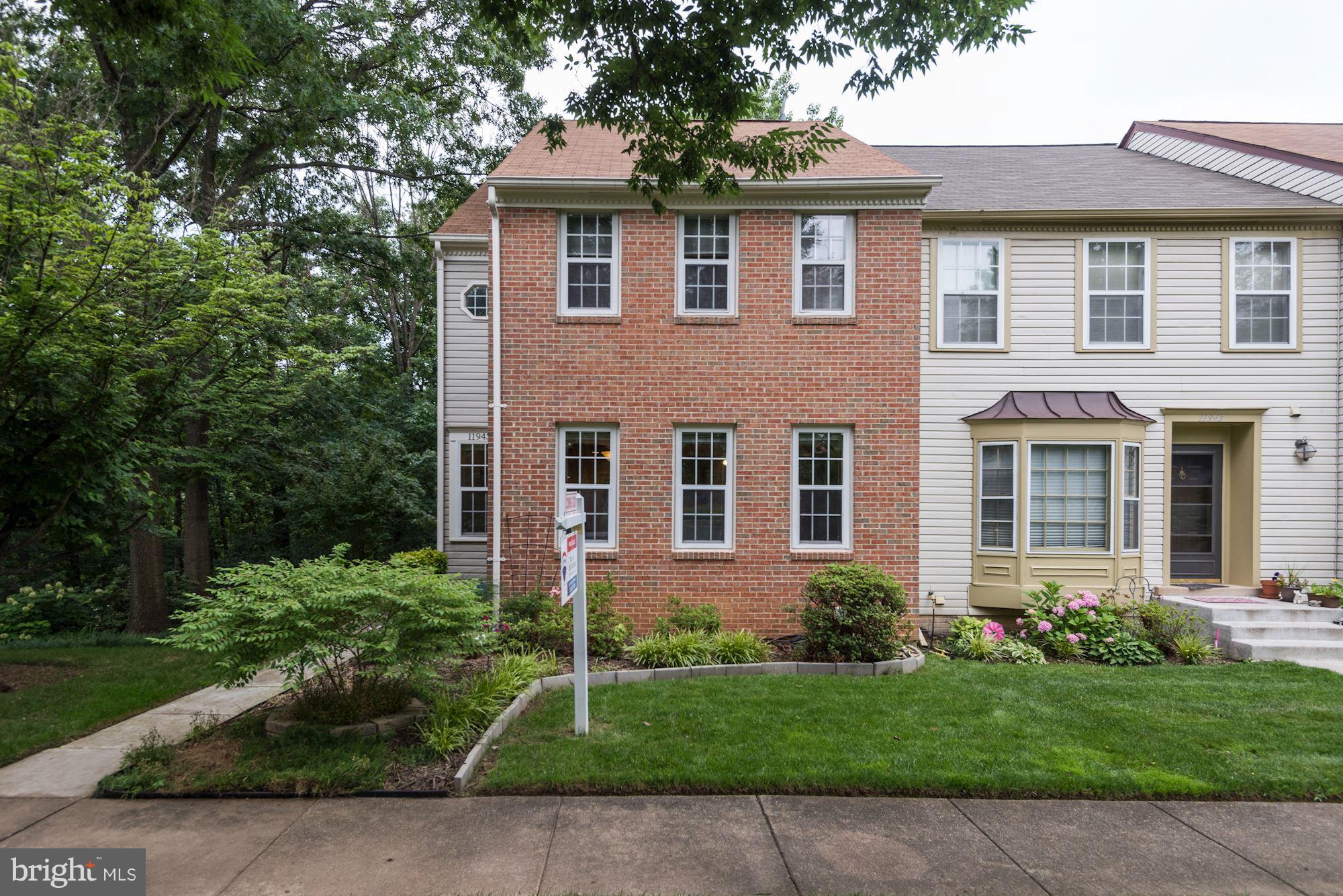 11943 Sentinel Point Court Reston, VA 20191 - Photo 1 of 27 End-Unit Brick Townhouse in the Carriage Gate