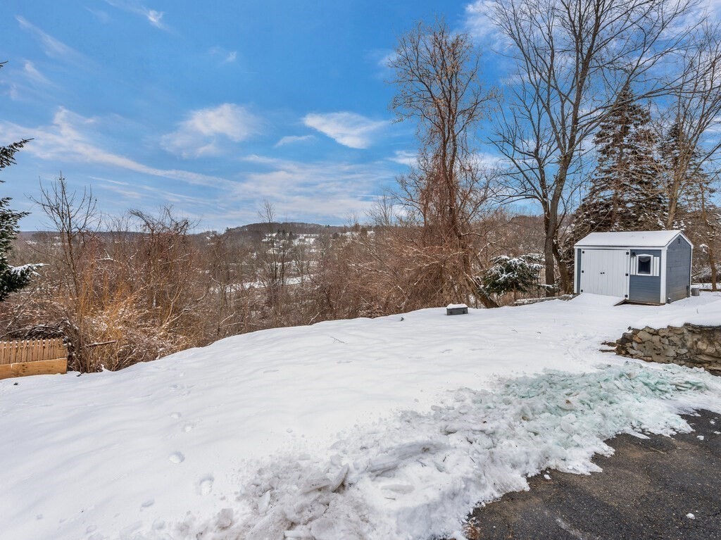 63 Upland Street Worcester, MA 01607 - Photo 35 of 36 a view of a white house with a snow on the road