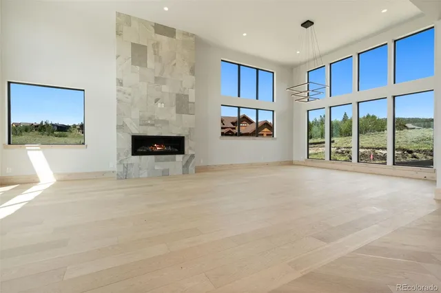 a view of a glass door from a window