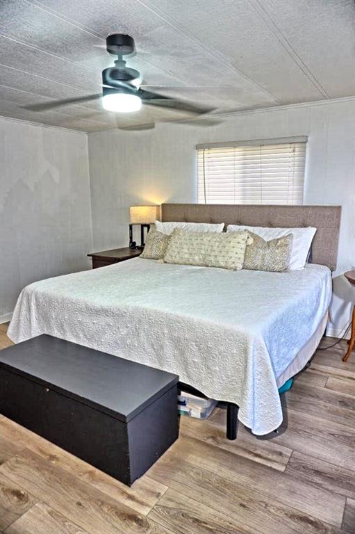 21052 Little Magens Loop Lutz, FL 33558 - Photo 19 of 46 a bedroom with a bed and wooden floor