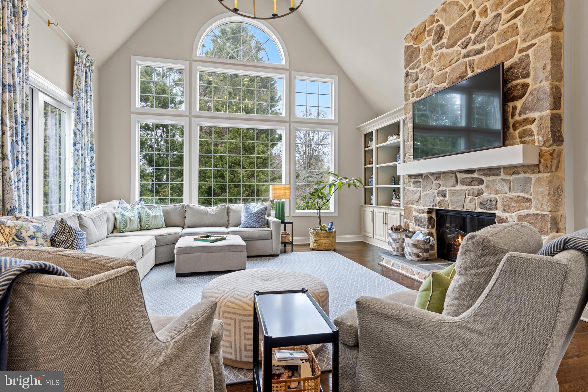 819 Wetherill Lane Wayne, PA 19087 - Photo 23 of 72 Family rm w/ gorgeous wood burning stone fireplace