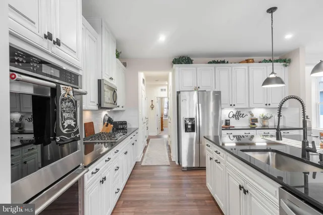 a kitchen with appliances