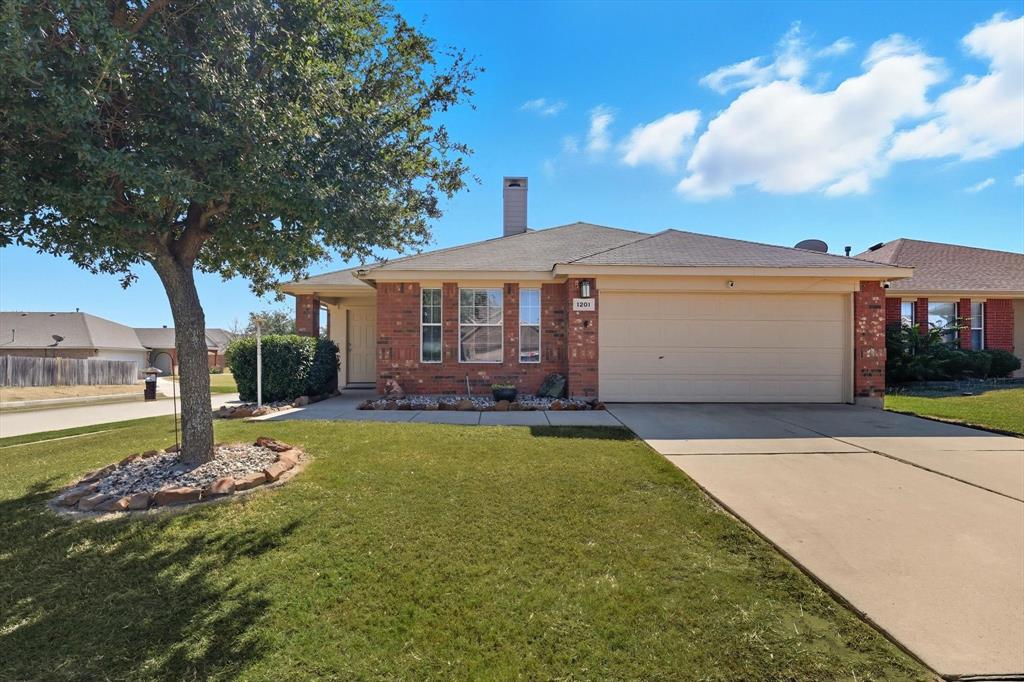1201 Roping Reins Way Fort Worth, TX 76052 - Photo 3 of 34 a view of a house with pool and a yard