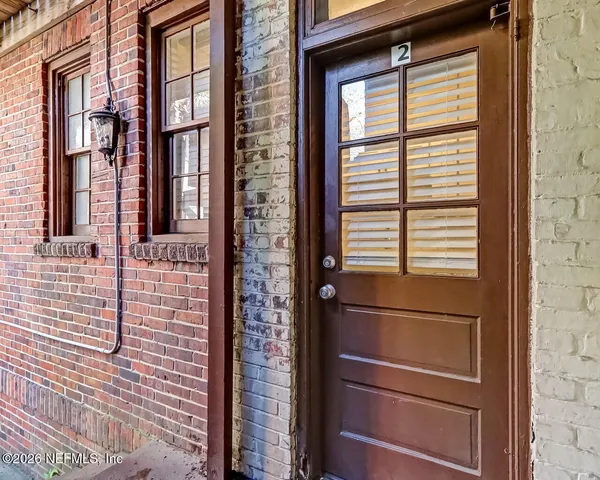 a view of front door of house