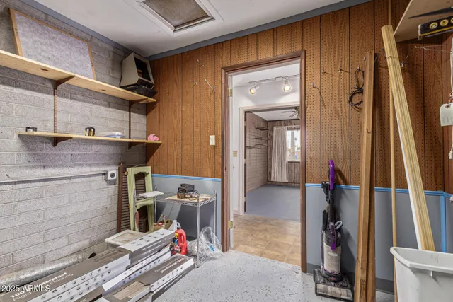 a view of storage and utility room