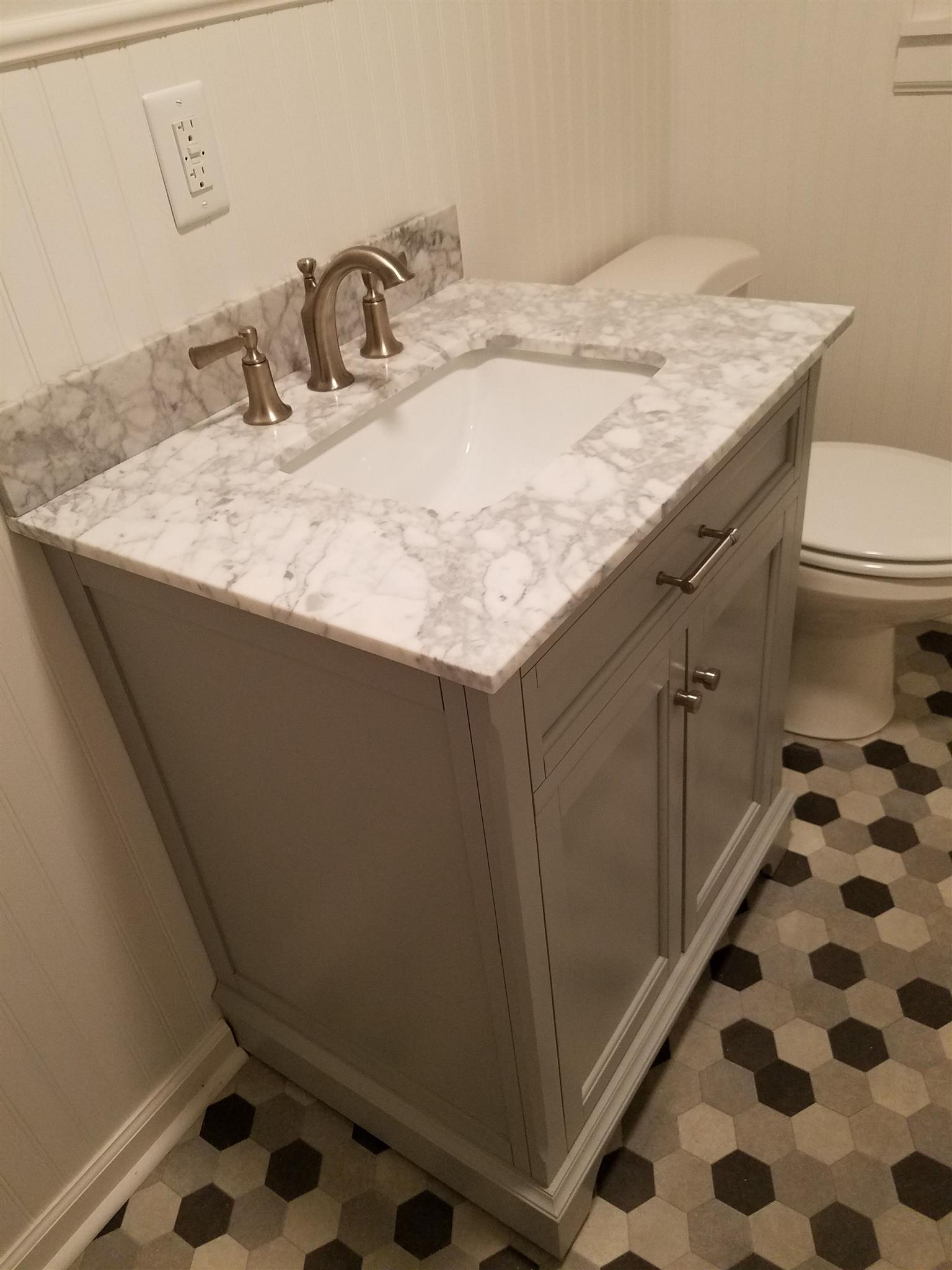 480 Eno Road Dickson, TN 37055 - Photo 9 of 14 a bathroom with a granite countertop sink and a mirror