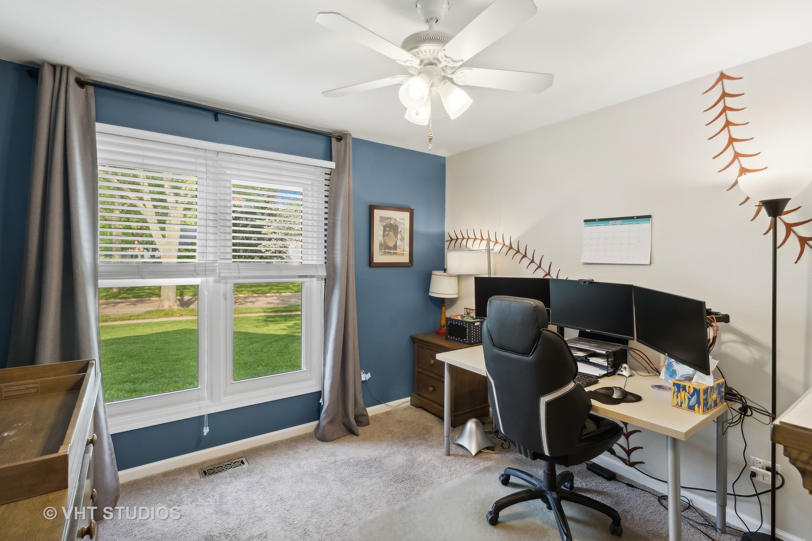 236 Foxmoor Road Fox River Grove, IL 60021 - Photo 12 of 28 a view of a workspace with furniture and a window