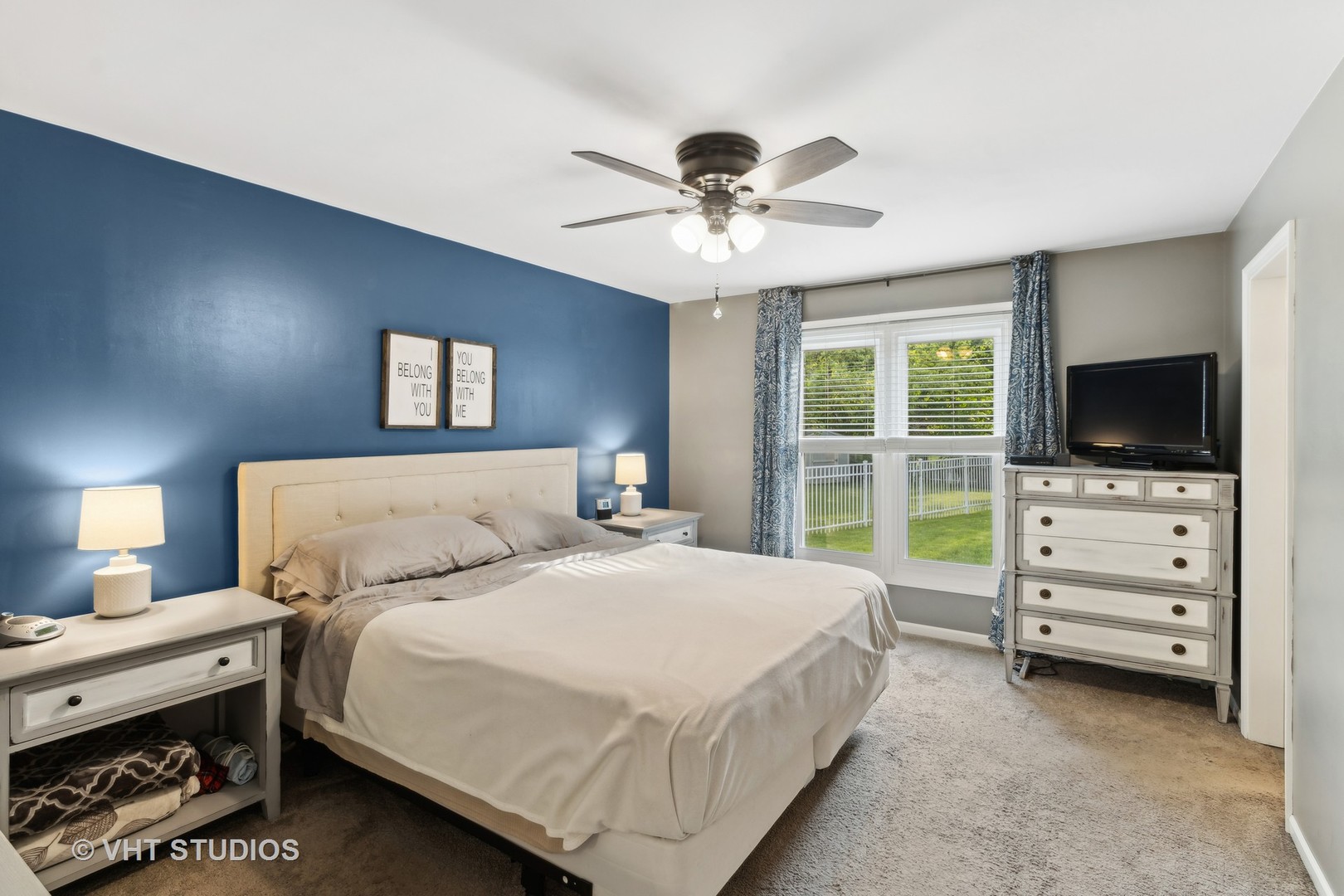 236 Foxmoor Road Fox River Grove, IL 60021 - Photo 13 of 28 a bedroom with a bed and a flat screen tv