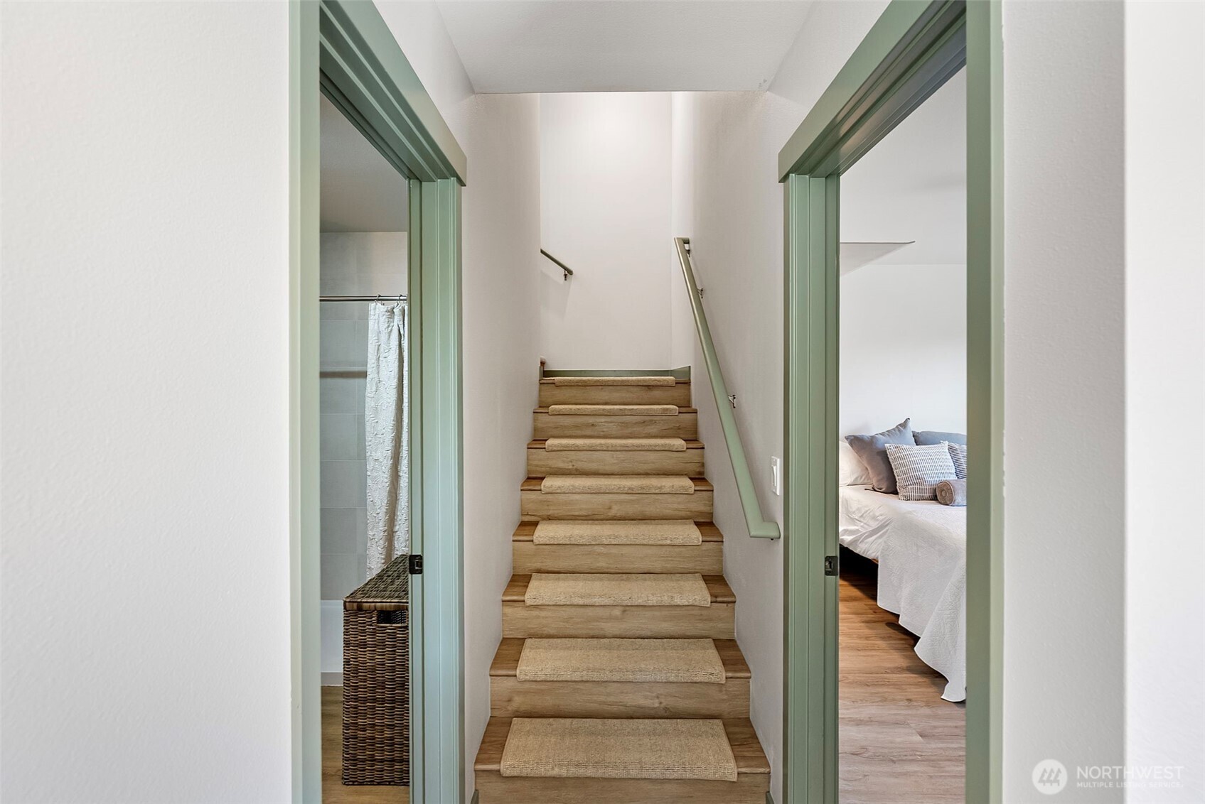 503 5th Street Steilacoom, WA 98388 - Photo 22 of 40 a view of staircase with white walls