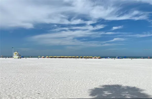 a view of beach and city