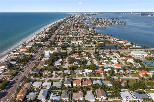 an aerial view of a city