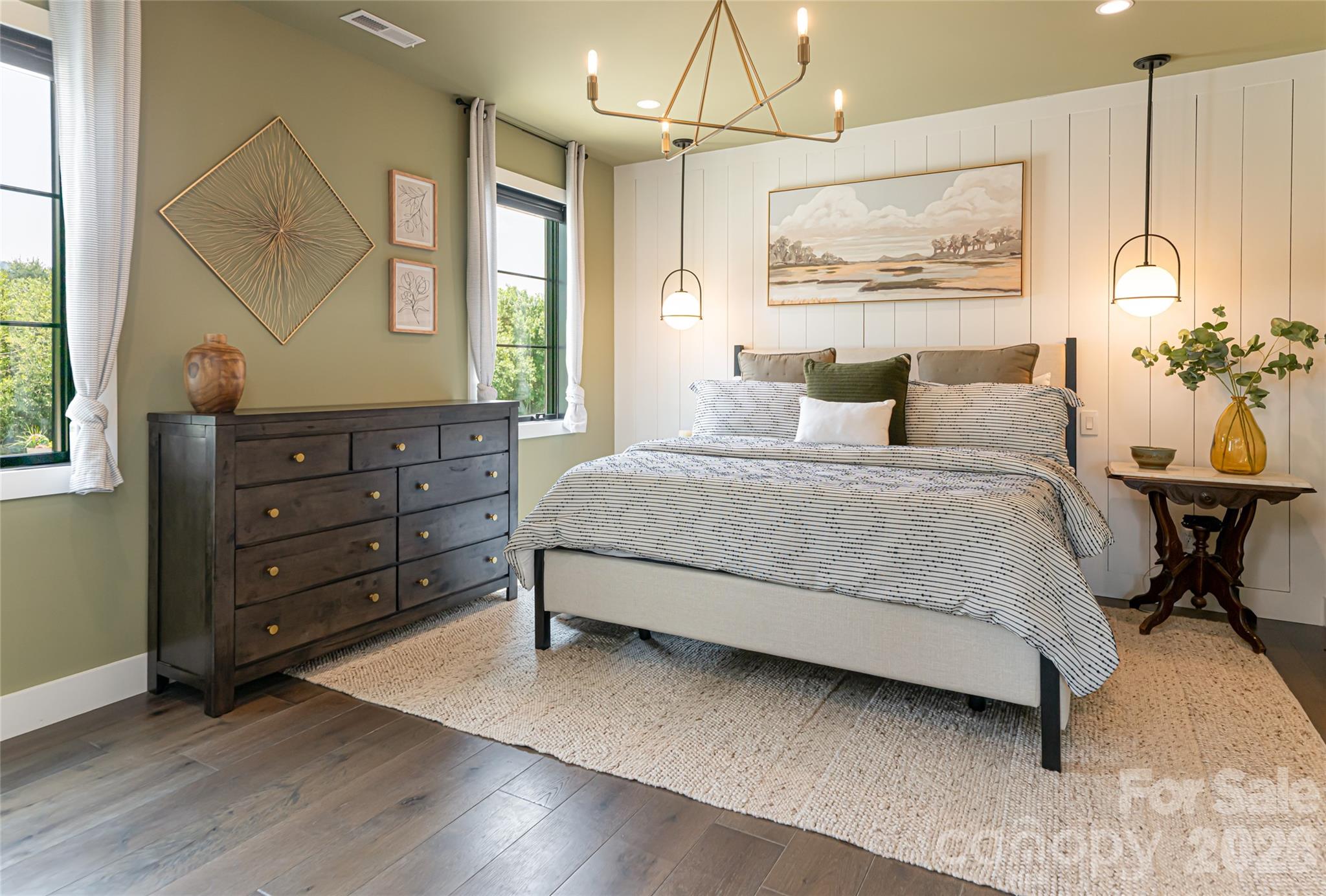 30 Greene Lane Fletcher, NC 28732 - Photo 18 of 48 a bedroom with a bed and a mirror on the dresser