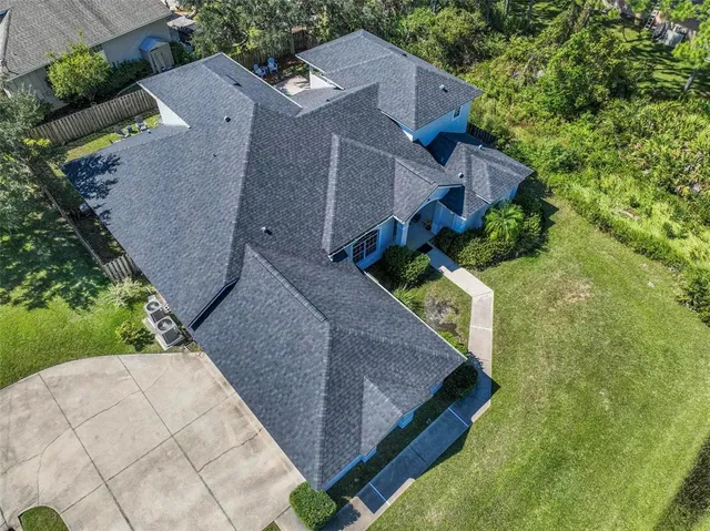 an aerial view of multiple house