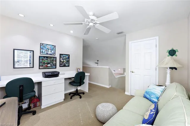 a living room with furniture and a couch