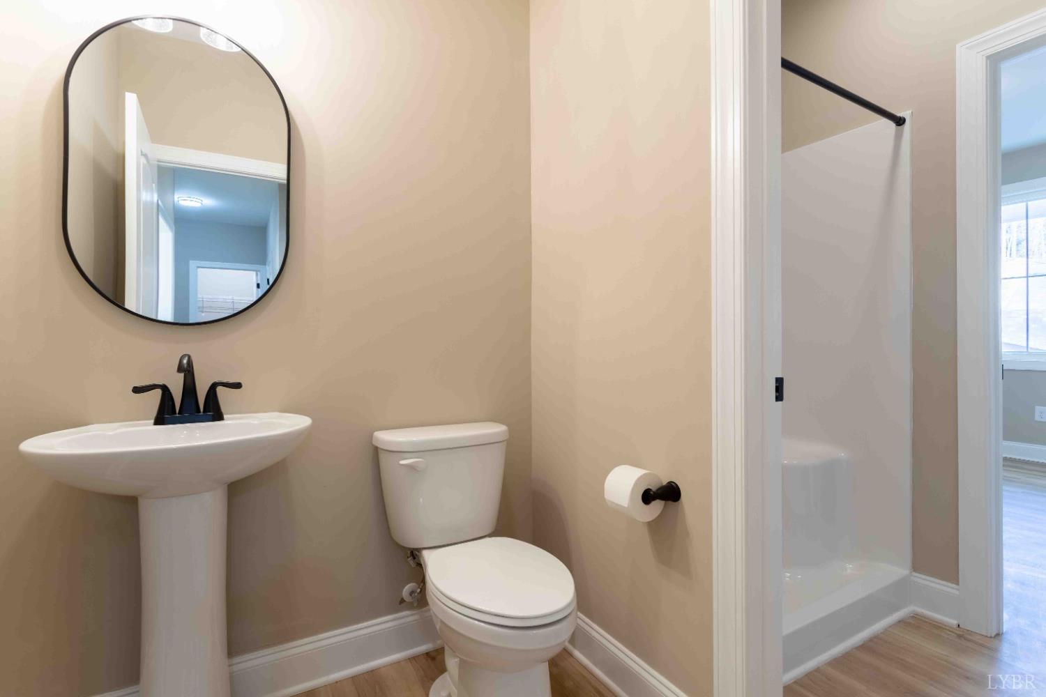 1115 Thornblade Way Blue Ridge, VA 24064 - Photo 15 of 44 a bathroom with a toilet sink and mirror