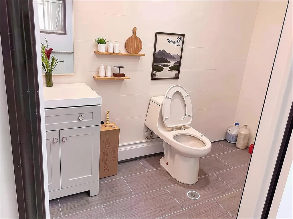 132-38 41st Avenue Queens, NY 11355 - Photo 2 of 5 a bathroom with a toilet sink and mirror