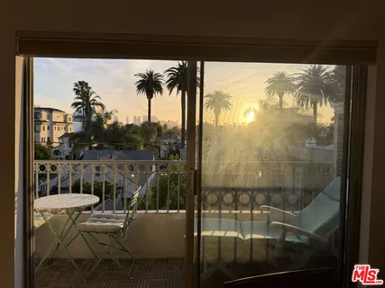 a view of outdoor space with palm trees