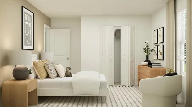 a living room with furniture and a couch