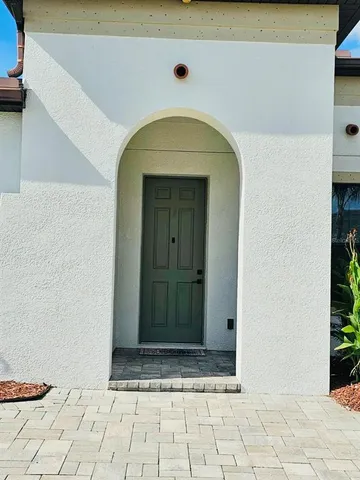 a view of entrance door