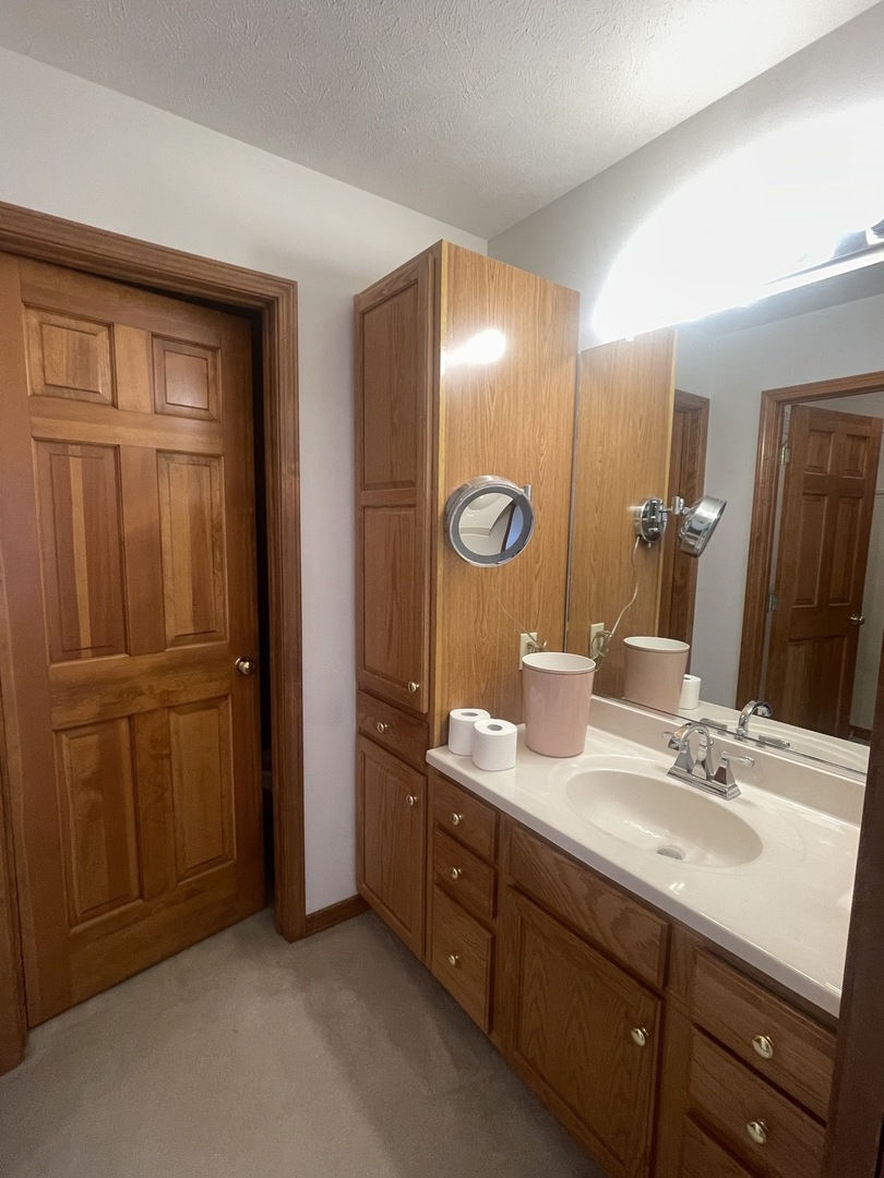 205 Field Court Normal, IL 61761 - Photo 7 of 22 a bathroom with a double vanity sink and mirror