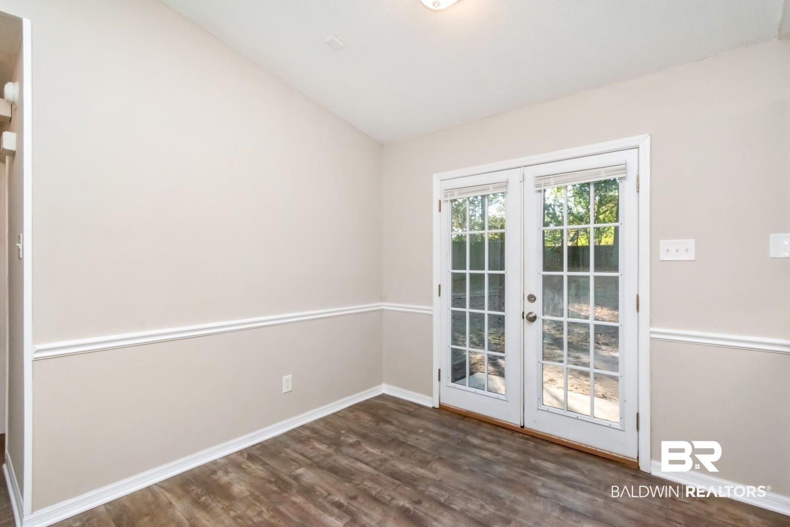 790 Hale Road Mobile, AL 36608 - Photo 11 of 23 Entryway with wood finished floors, french doors, and lofted ceiling