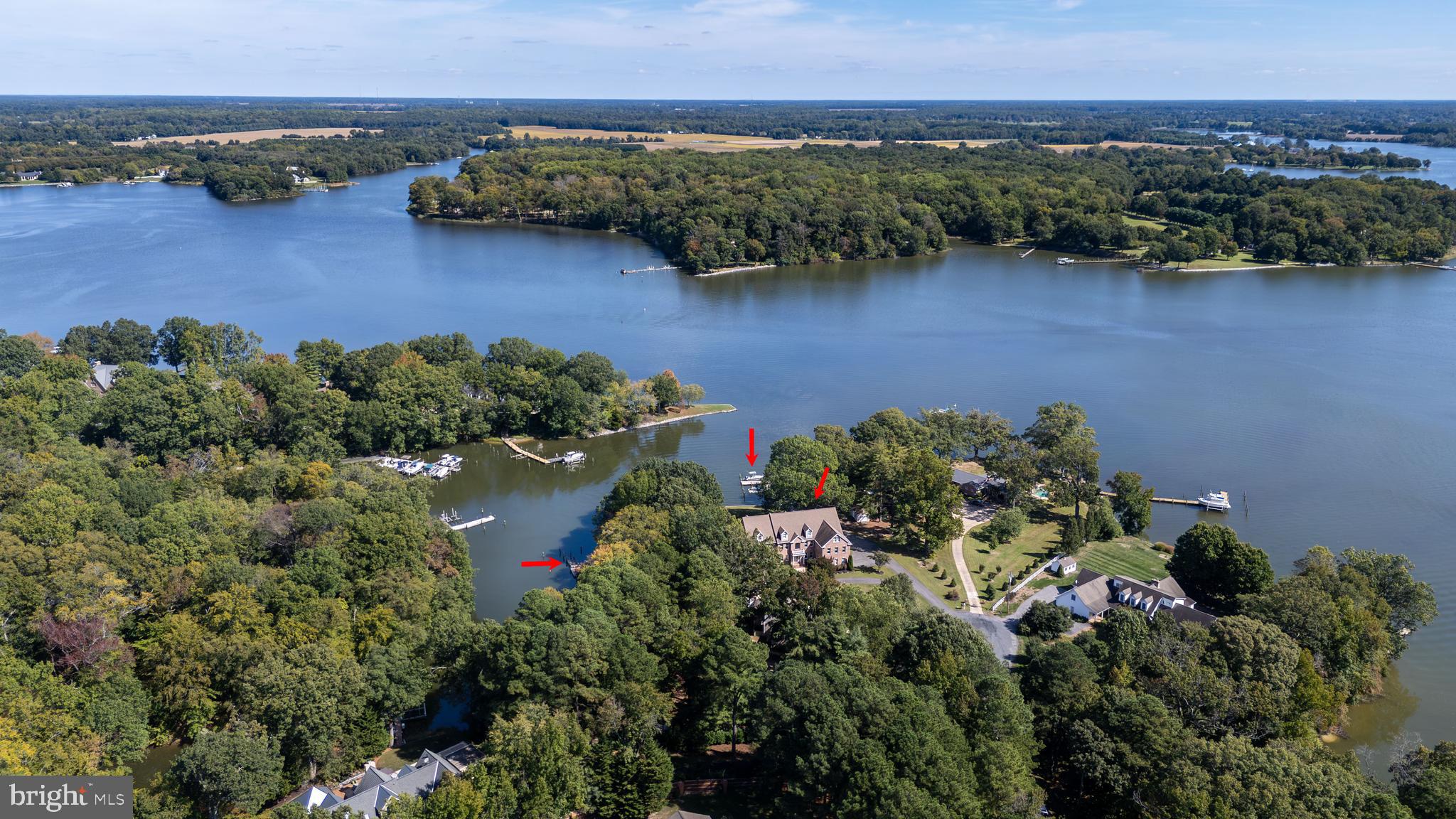 351 Wye Road Queenstown, MD 21658 - Photo 22 of 92 Location of piers and house