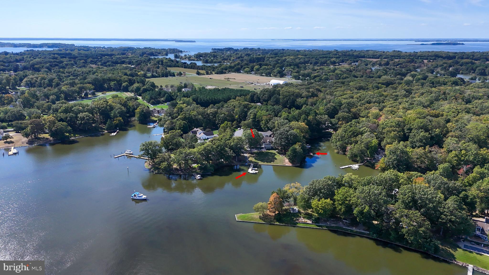 351 Wye Road Queenstown, MD 21658 - Photo 23 of 92 Location of piers and house from water side