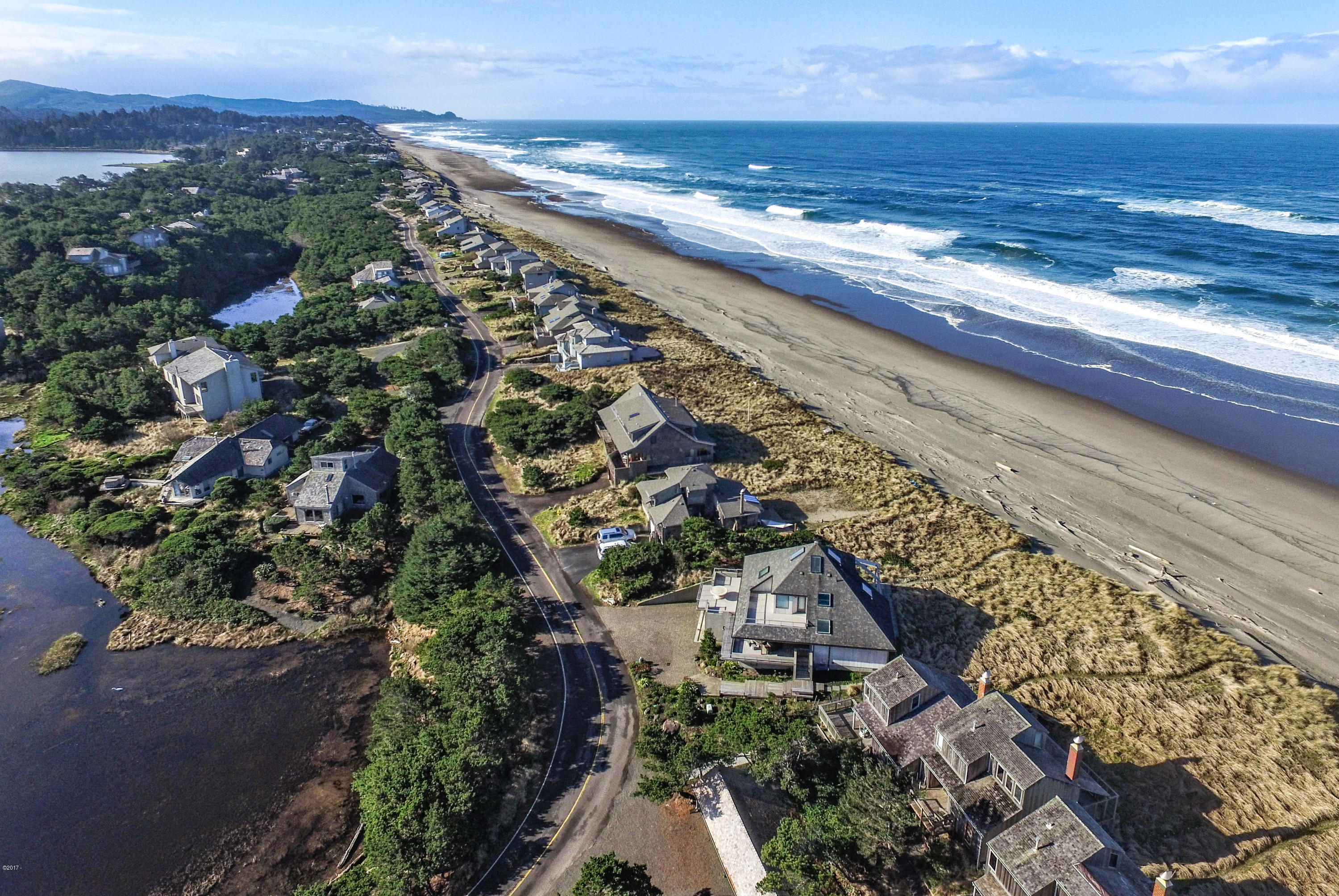17 Big Tree Road Gleneden Beach, OR 97388 - Photo 45 of 52 an aerial view of beach and ocean