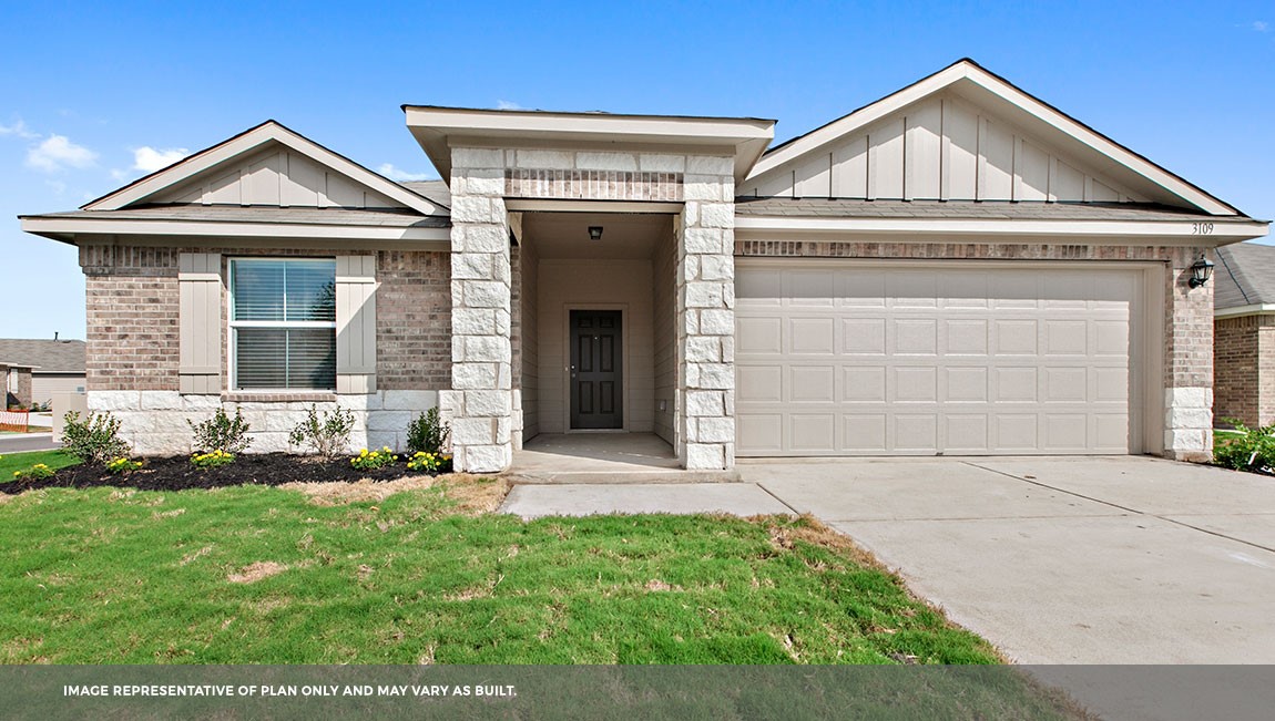 117 Nolan River Road Hutto, TX 78634 - Photo 1 of 1 a front view of a house with a yard and garage