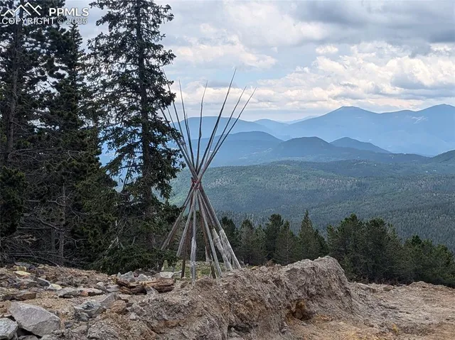 a view of a lake with a mountain in the background