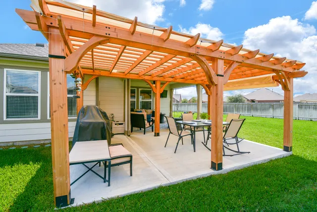a view of a house with patio