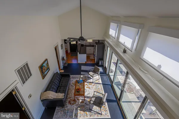 a view of living room and dining room