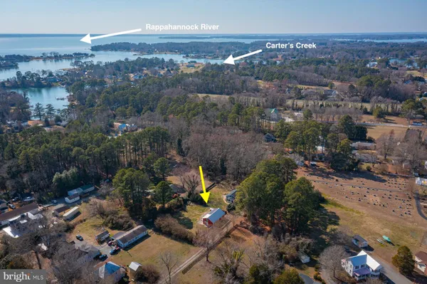 an aerial view of multiple house