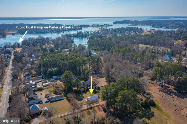 an aerial view of multiple house