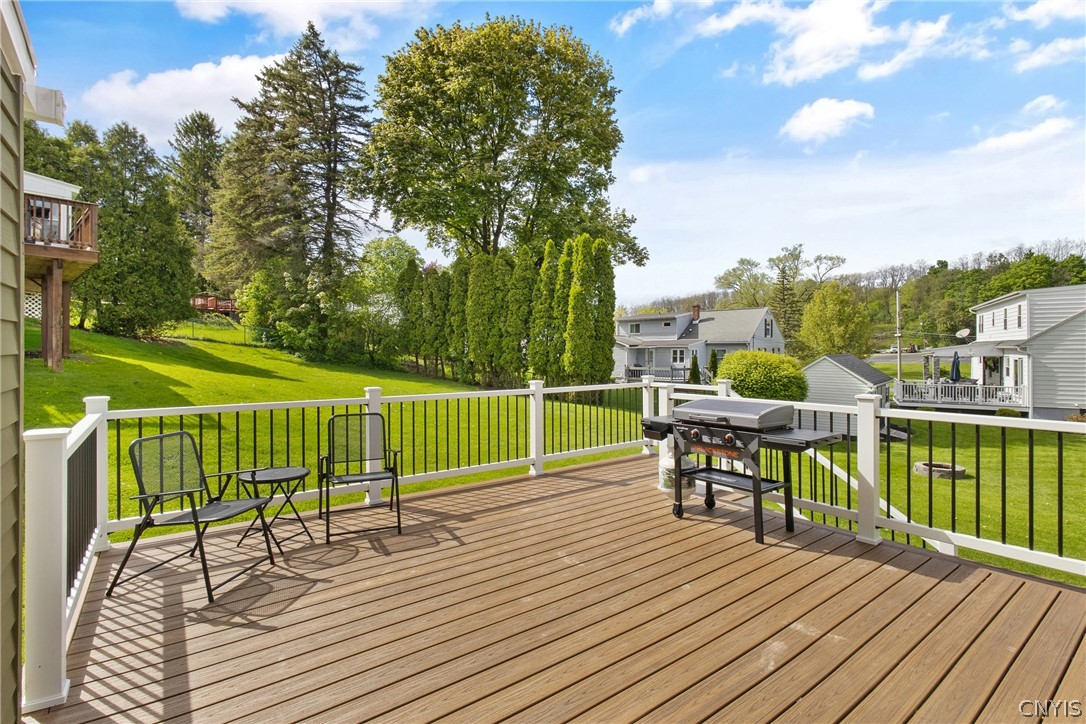 132 East Manchester Road Geddes, NY 13219 - Photo 19 of 44 The brand new Trex deck with eye-catching railings