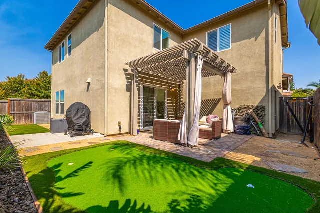 a view of a backyard with a garden