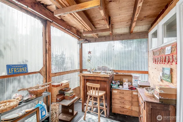 a outdoor living space with furniture