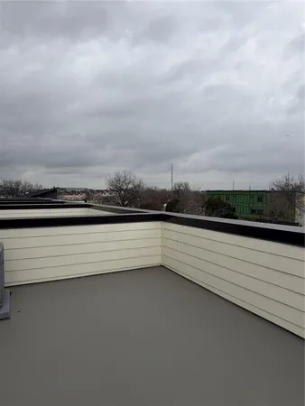 a view of terrace with city view