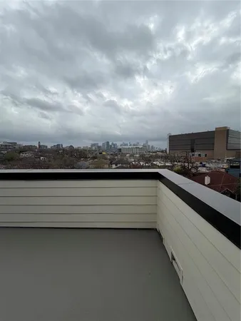 a view of city from balcony