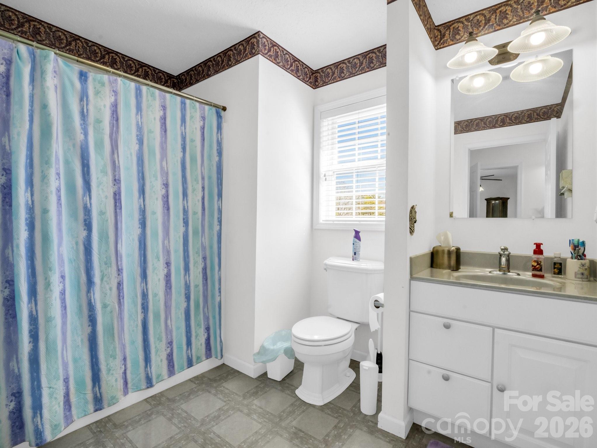532 Harvey Logan Road Bostic, NC 28018 - Photo 42 of 48 a spacious bathroom with a toilet a sink and a mirror