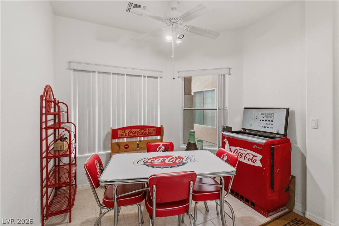 3589 Cottage Canyon Street Laughlin, NV 89029 - Photo 16 of 99 Breakfast Nook / Dining area with ceiling fan and baseboards