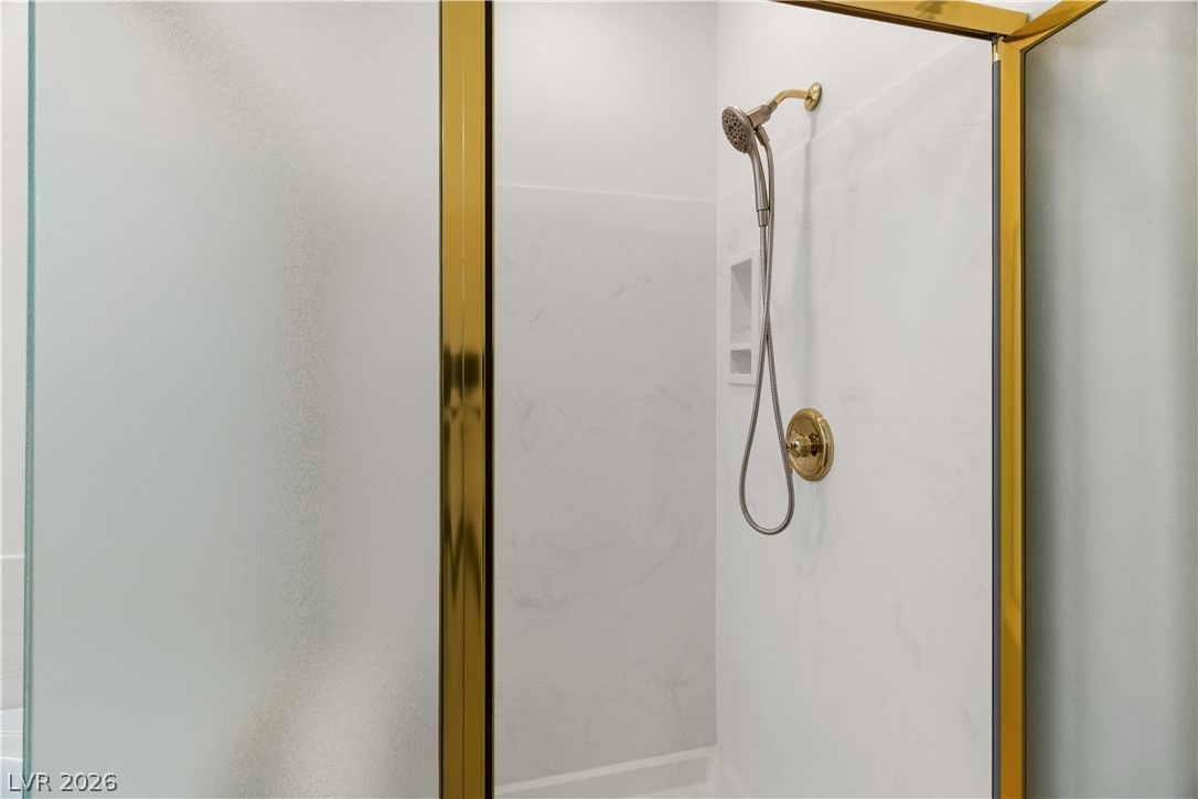 3589 Cottage Canyon Street Laughlin, NV 89029 - Photo 36 of 99 Primary Bathroom with a marble finish shower