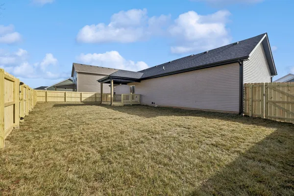 a backyard of a house