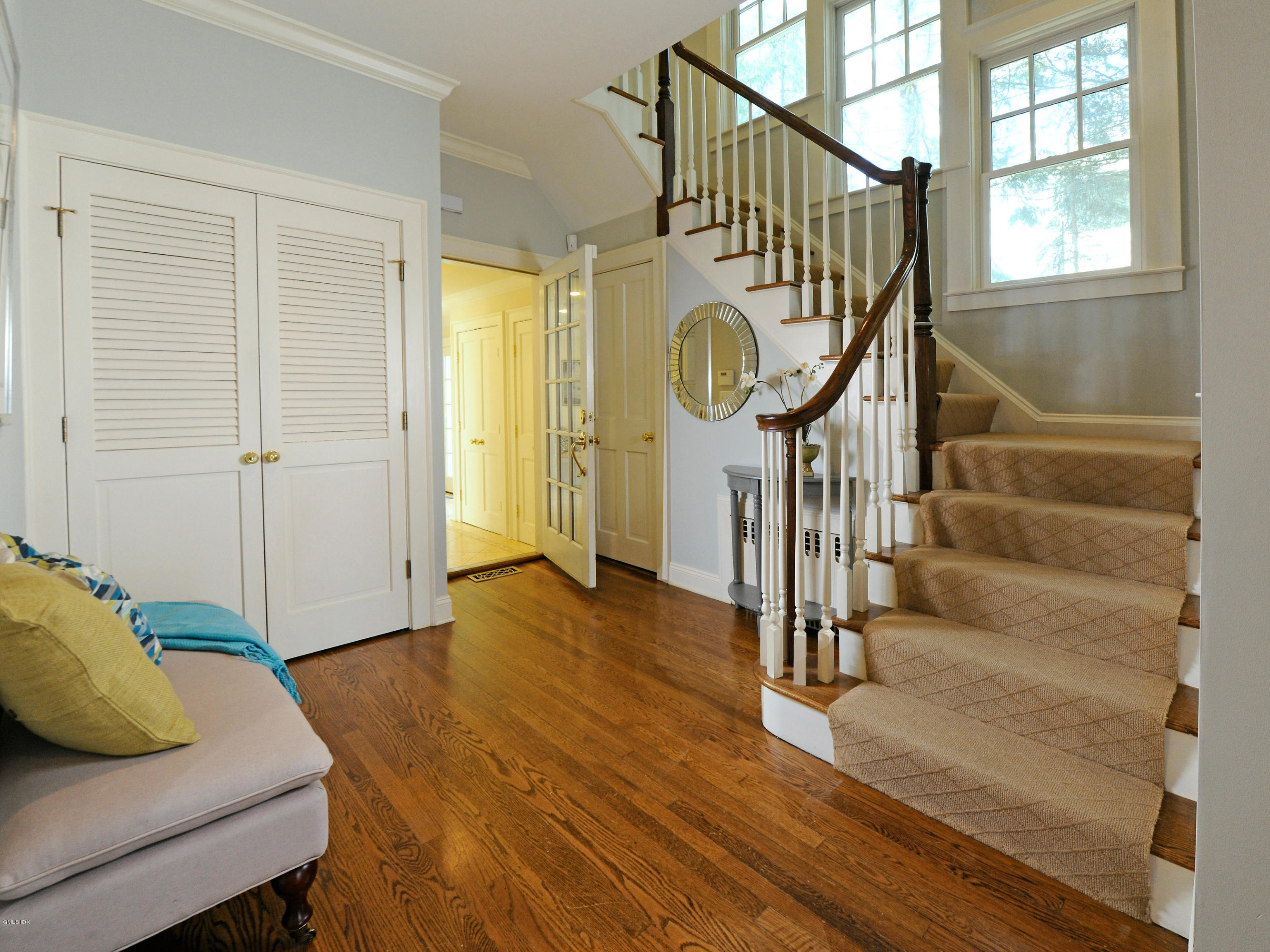 23 Pierce Road Riverside, CT 06878 - Photo 2 of 26 a view of entryway and hall with wooden floor