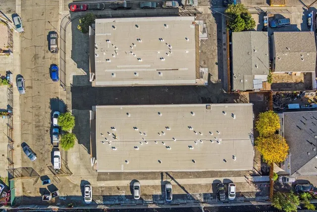 an aerial view of a city